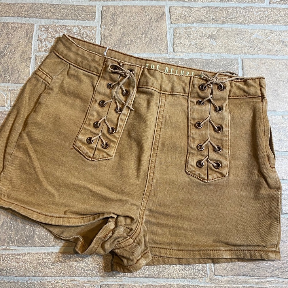 Tan Shorts US 6 Womens Lace Up Short